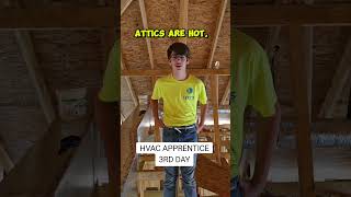 Hvac apprentice on his 3rd day. Earned the infamous white belt (zip tie)!  #hvac  #hvactechnician