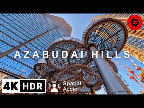Tokyo's Brand New Azabudai Hills Opening Day Full Walkthrough - 4K HDR Spatial Audio