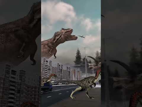 Tyrannosaurus T Rex chase! Part 399 #dinosaur #jurassicworld #dino #trex #shortsvideo #videoshort