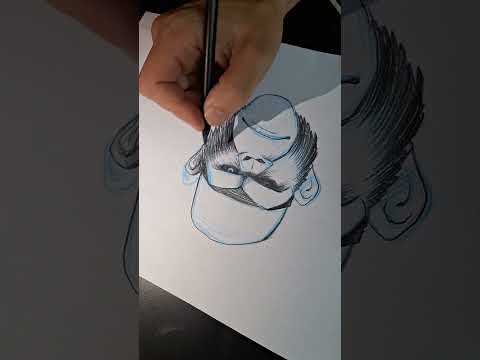 Rabisco Monkey face cartonagem #shorts #art #speedart #rabiscando