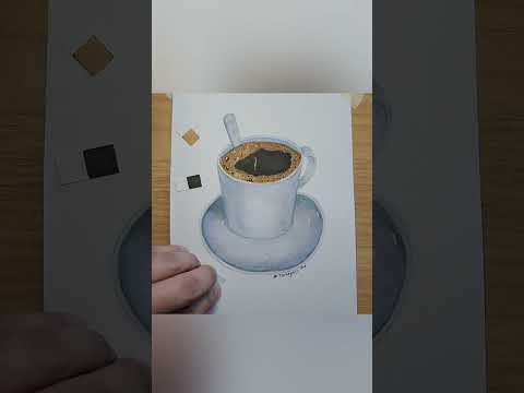 I Drew A Cup Of Coffee #coffee #art #markers #drink #drawing #illustration #cup #beverage