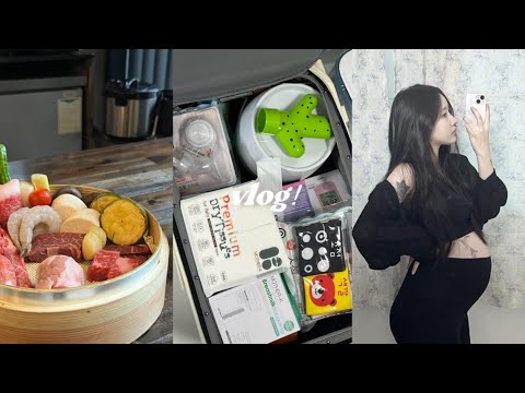 [VLOG] 먹기만하고 출산가방 챙기는 23살 임산부 짧은 일상 브이로그!🤍 | 대구 쿠에 오마카세, 영주맛집, 영주카페추천