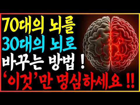 70대의 뇌를 30대의 뇌로 바꾸는 방법, '이것'만 명심하세요!