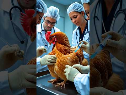 Give medicine to two hens to prevent them from laying eggs #shorts #aistory #ytshorts