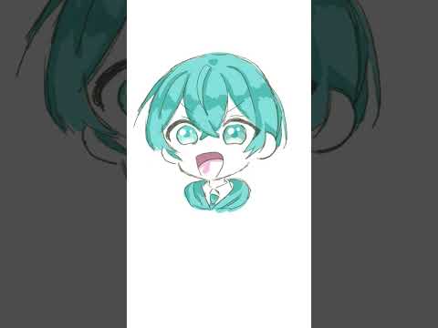 ころんくん10分で絵チャで描いてみた💙 #すとぷり #ころんくん メンション失礼します！@colon56n_stpr