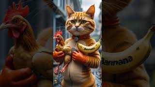 Chiken Banana #chikenbannana #fypp #Viral #cat #kitten #catlover#Viral #aicat7
