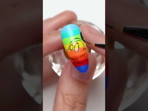 #Shorts Mickey Rainbow Nail
