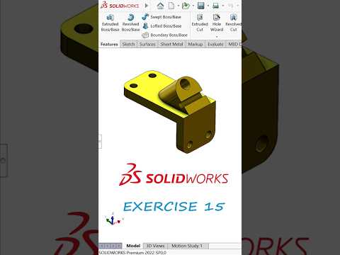 SOLIDWORKS EXERCISE 15 | #solidworks #design #engineering #3dmodeling