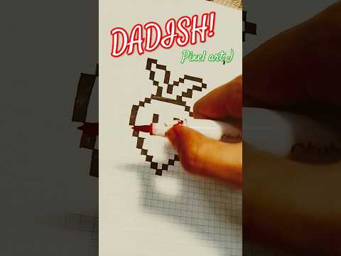 Dadish forever!❤️ #dadish#pixelart#art#drawing #ohuhumarkers#cute#posca#pixel#videogame#radish#pixel