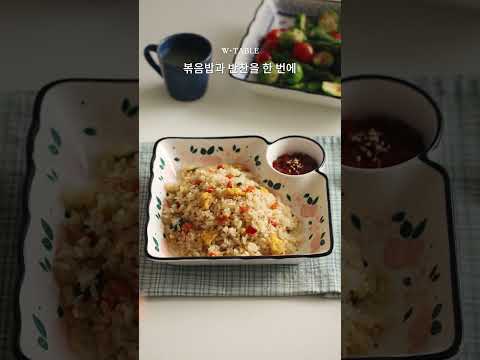 [🔴공구오픈] 소스까지 한 접시에! 프라카 폴란드풍 도자기 나눔 접시 2p / 4p 세트 🍽️💙