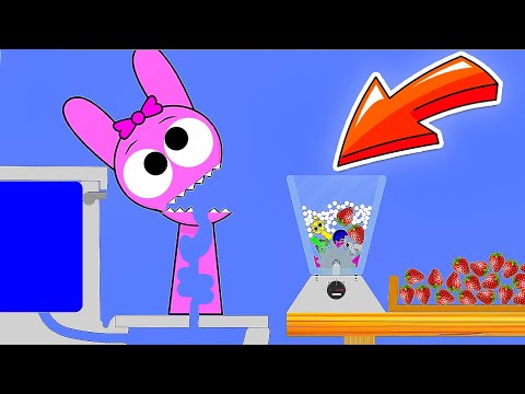 Pinki Drinks a SPRUNKI COCKTAIL in Algodoo