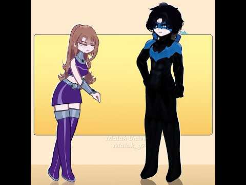 Down boy trend Malak x Starfire // Derek x Nightwing