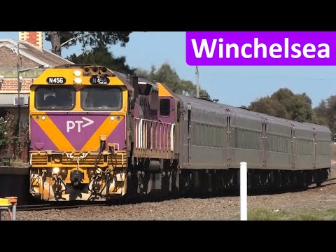 V/Line N Class Passenger Trains at Winchelsea - Victorian Transport