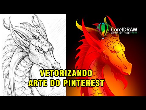 Arte do pinterest colorido e vetorizado em  CorelDraw #shorts