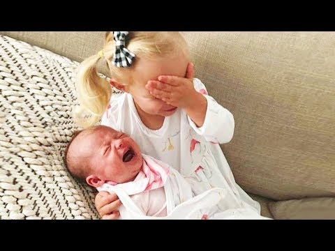 Cute and Adorable Moments of kids meeting newborn baby sibling for the first time