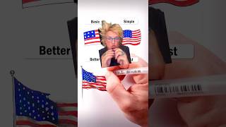 How To Draw The American Flag #shorts #howto  #flags #american