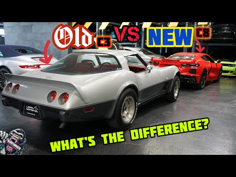New 2024 C8 Corvette VS Old 1978 C3 Corvette// What’s the difference between Old and New Corvettes?