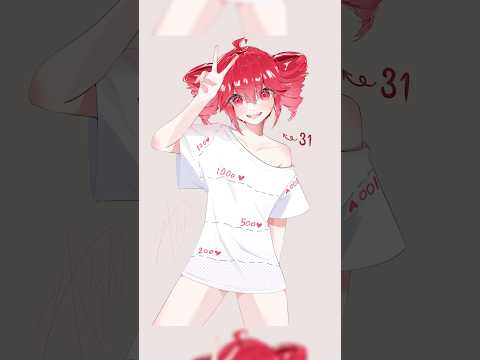 反応ごとに〇〇する #重音テト ⁉️ #shorts #イラスト #イラストメイキング #イラストレーター #ショート #vtuber #ボカロ