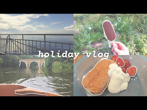 vlog ch. 4 🌻 ~ going on holiday ft. wildflowers, ice-cream, and rowing along the river