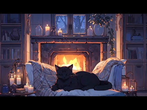 Winter Lofi ❄ Listen to it to escape from a hard day with my cat [Chillhop Radio Beat]