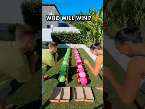POP THE BALLOON, MOVE THE DRINK CHALLENGE! #shorts