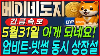 [베이비도지 코인전망] 긴급 31일 진짜로?? ❗충격 단독❗ 업비트,빗썸 동시 상장설 확산! 😏무슨 일이죠?