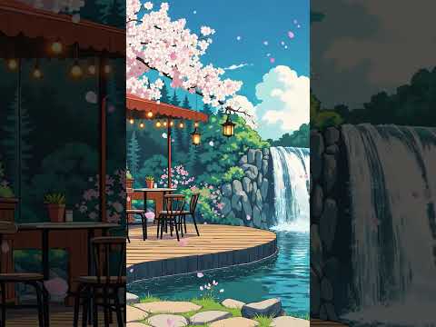 Relax by the waterfall 😊  #lofi #lofihiphop #littleloficute