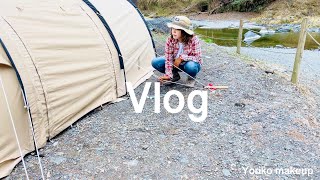 【Vlog❣️】50代 女子キャンプ 部始動🏕 Mar 24~25 2022 in ＃cazuキャンプ場 薪ストーブ ソロカマTC