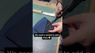 Cutting out pocket for bikini top #sewingtutorial #diysew #sewing #howto #sewinghacks #3dfashion