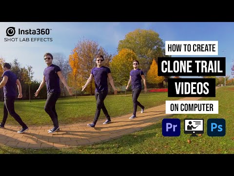 How to create CLONE TRAIL videos on desktop in high quality | Insta360 Shot Lab Effect by Gaba_VR