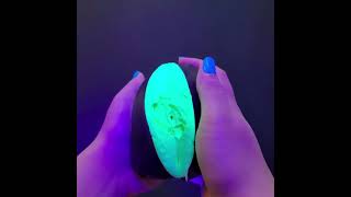 Green Neon Clay ASMR SATISFYING #shorts