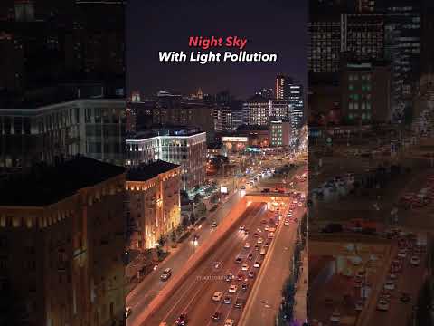 Night sky with light pollution vs without light pollution #shorts #lightpollution