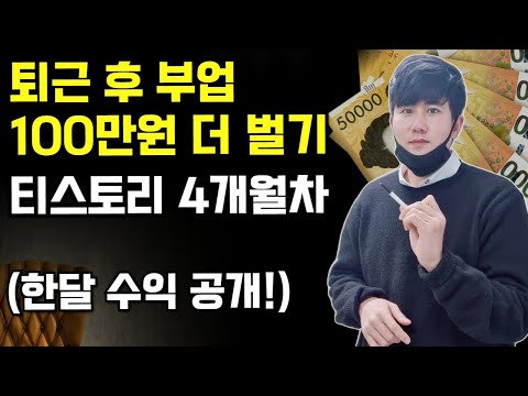 퇴근 후 부업 월 100만원 더벌기  티스토리 시작 4개월차 한달 수익 공개 (ft.디지털노마드) 돈버는방법