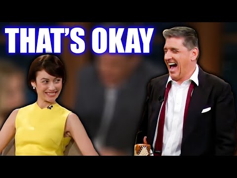 Olga Kurylenko warned Craig Ferguson, "Don't look at me like that."