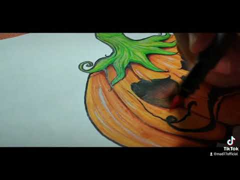 Halloween art drawing and painting (desenho de Halloween e pintura ) #shorts