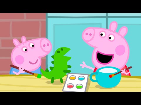 George Pig Teaches Peppa How to Paint Pottery 🎨| Full Episodes | Clay Painting | 20 Minutes