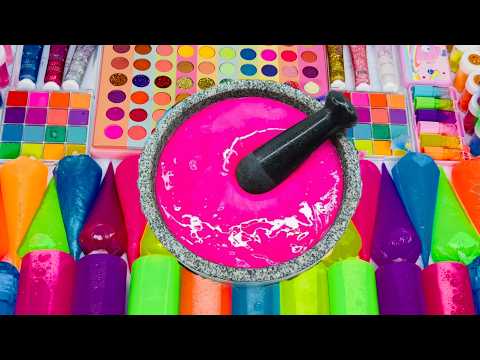 🌈Satisfying video on how to make slime in ASMR with cosmetics and glitter, combining random things🫧