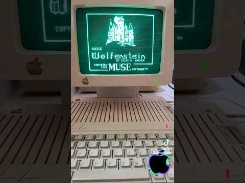 Vintage Apple IIC  #1980s #1980s #fyp #80sthrowback #80s #80skid #mac #apple #wolfenstein #gaming