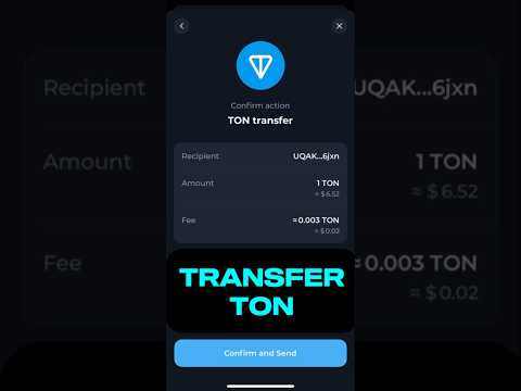 How to Transfer TON in Tonkeeper