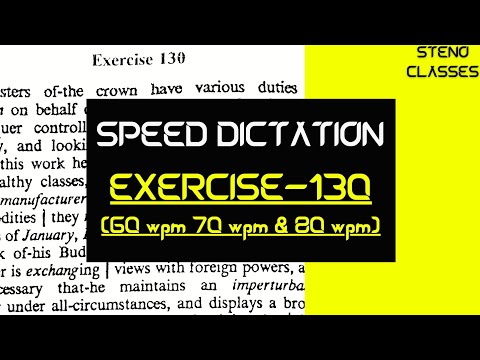 Speed Dictation of Exercise 130 | Chapter: Special Contractions | Pitman Shorthand (English) | 2023