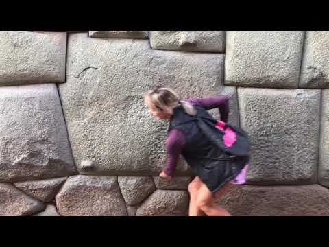 Counting the 12 sided stone in Cusco, Peru