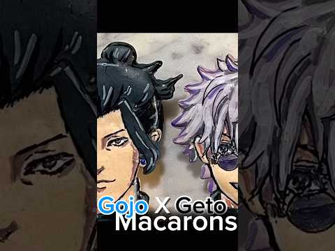 Macaron Art Challenge : Gojo x Geto Edition #shorts
