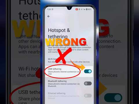 USB Tethering  - Wrong ❌