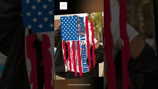 Postal Worker Distressed American Flag T-Shirt