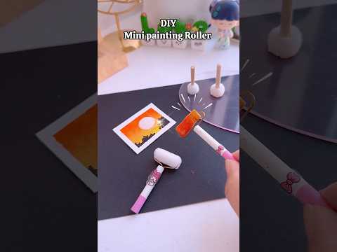 DIY Mini Painting Roller 😍✨#shorts #art #diy #muktaartandcraft #youtubeshorts