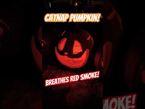 CatNap Pumpkin! (Breathes Red Smoke!) #catnap #pumpkin #pumpkinhalloween #halloween