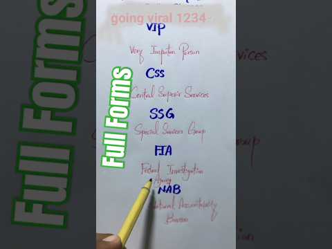 VIP,CSS,SSG,FIA,NAB all full forms #goingviral1234