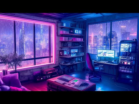 Streaming Room Rainy Night ☔ Lofi Rainy Vibes ☔ Night Lofi Songs To Make You Deep Focus On Your Soul
