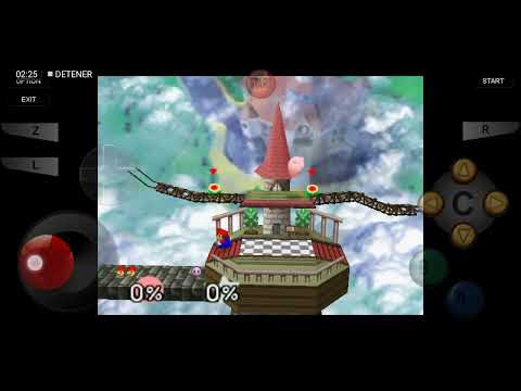 jugando contra un kirby nivel 9 en smash 64