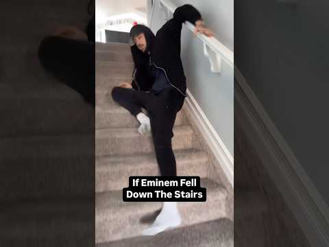 If Eminem ever FALLS down the Stairs! 😳😂 #foryou #love #like #rap #funny #fyp #reels #edit #art
